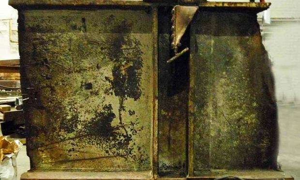 Tempered By Memory's lower element. WTC Steel. Section of a box beam.