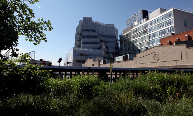 Apartment and office buildings overlooking the High Line.