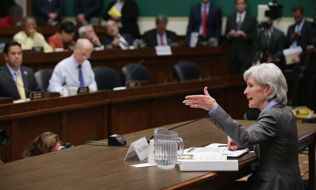 Health and Human Services Secretary Kathleen Sebelius testifies before the House Energy and Commerce Committee about the troubled launch of the Healthcare.gov website.