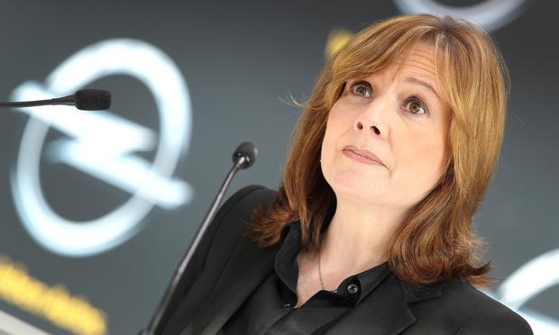 Mary Barra, a new CEO of US carmaker General Motors GM addresses the media during a news conference at the headquarters of the company's German subsidiary Opel in Ruesselsheim, on January 27, 2014.