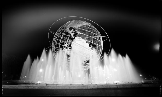 The Unisphere in the Queens borough of New York City on September 6, 2007. The Unisphere, designed by Gilmore D. Clarke, it was put in place to celebrate the 1964/1965 New York World's Fair.