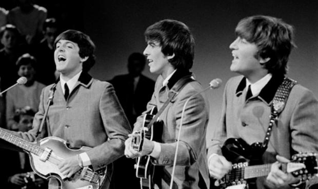 The Beatles in 1964. Their catalog has changed hands from EMI to UMG.