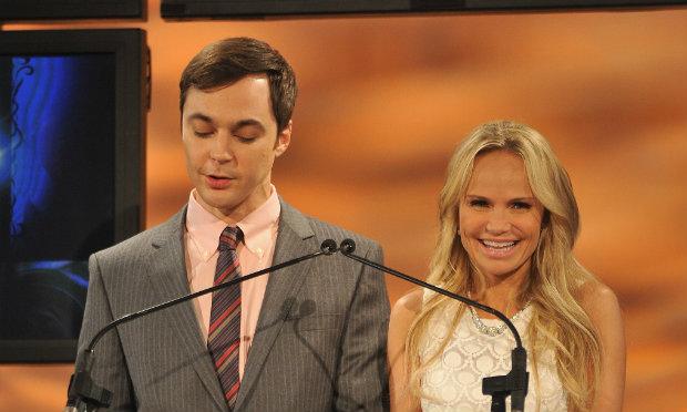 Actors Jim Parsons (L) and Kristin Chenoweth (R) announce The 2012 Tony Award Nominations at The New York Public Library for Performing Arts on May 1, 2012 in New York City. Actors Jim Parsons (L) and Kristin Chenoweth (R) announce The 2012 Tony Award Nominations at The New York Public Library for Performing Arts on May 1, 2012 in New York City.