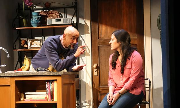 Bernard White and Nadine Malouf in a scene from the Lincoln Center Theater production of The Who & the What