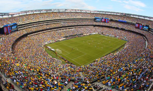 A sellout crowd of over 81,000 watches Brazil play Argentina during the second half of an international friendly soccer match on June 9, 2012 at MetLife Stadium in East Rutherford, New Jersey.