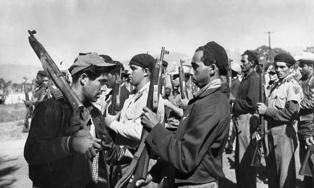 Bay of Pigs, 1961. A group of Cuban militiamen.
