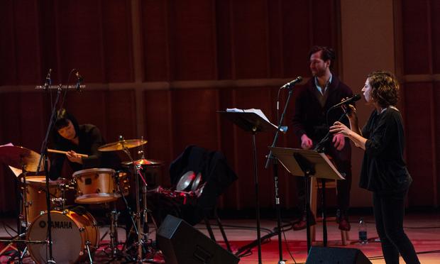 Mirah Yom Tov Zeitlyn and Susie Ibarra perform at the Ecstatic Music Festival March 1, 2014