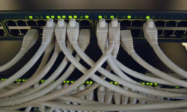 Computer wires. big data high speed internet