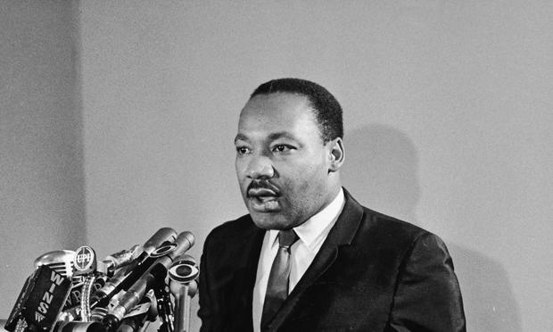 Rev. Dr. Martin Luther King, Jr. speaks at a press conference for Clergy & Laymen Concerned About Vietnam, held at the Belmont Plaza Hotel, New York City, January 12, 1968.
