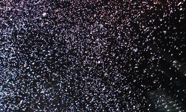 Silver in the Sky: Confetti in Times Square on New Year's Eve