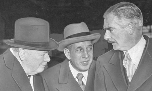 January 5, 1952: Winston Churchill, Mayor Vincent Impellitteri, and Anthony Eden.