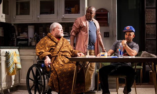 Stephen McKinley Henderson, Ray Anthony Thomas, and Victor Almanzar in 'Between Riverside and Crazy,' written by Stephen Adly Guirgis, directed by Austin Pendleton, at the Atlantic Theater Company. Stephen McKinley Henderson, Ray Anthony Thomas, and Victor Almanzar in 'Between Riverside and Crazy,' written by Stephen Adly Guirgis, directed by Austin Pendleton, at the Atlantic Theater Company.