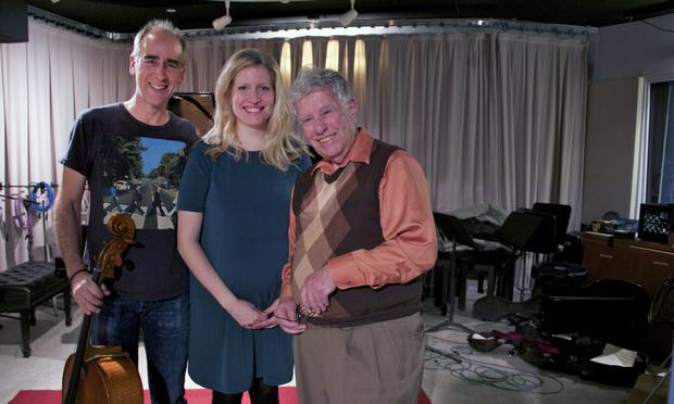 Cellist Carter Brey and pianist Gabriela Martinez with Young Artists Showcase host Bob Sherman. Cellist Carter Brey and pianist Gabriela Martinez with Young Artists Showcase host Bob Sherman.