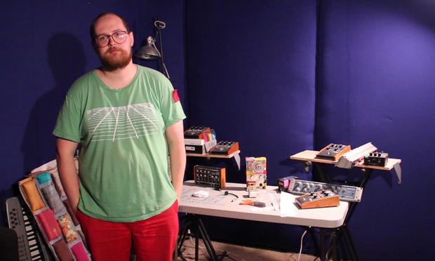 Dan Deacon in the soundproofed portion of his studio in Baltimore, Md. Dan Deacon in the soundproofed portion of his studio in Baltimore, Md.