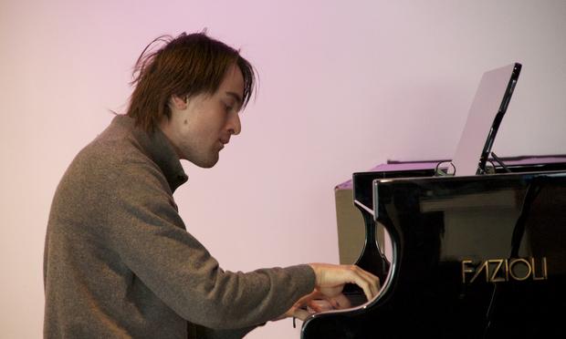 Pianist Daniil Trifonov warms up in the Greene Space. Pianist Daniil Trifonov warms up in the Greene Space.