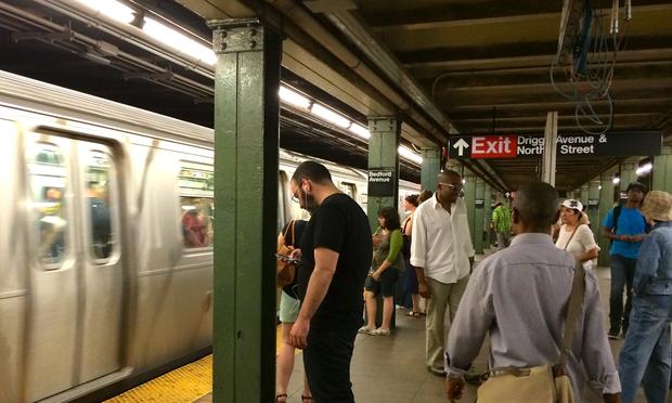 Bedford Avenue L train subway station, williamsburg