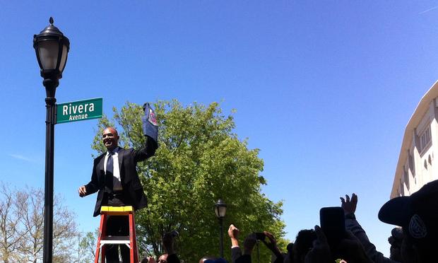 Mariano Rivera at the Bronx street naming on May 5, 2014