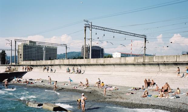 The beach, Adler, Sochi region, 2011