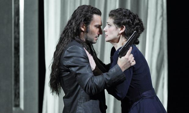 Anja Harteros as Leonora and Jonas Kaufmann as Don Alvaro in Forza del Destino. Anja Harteros as Leonora and Jonas Kaufmann as Don Alvaro in <em>Forza del Destino</em>.