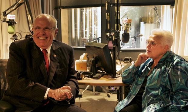 Former New York City Mayor Rudolph Giuliani and mezzo Marilyn Horne share a laugh in the studio following their interview. Former New York City Mayor Rudolph Giuliani and opera legend Marilyn Horne share a laugh in the studio following their interview.
