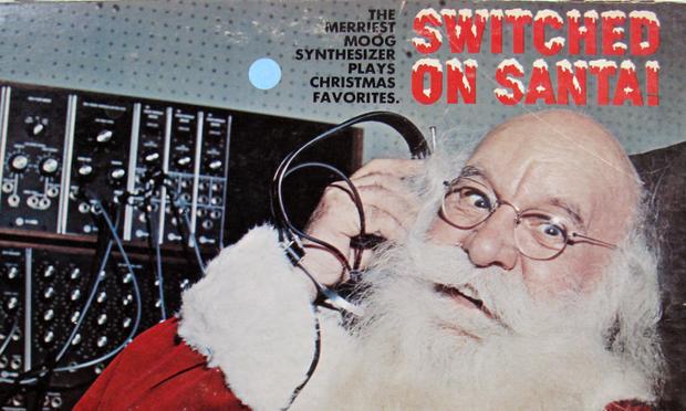 The cover (detail) of Sy Mann's 'Switched on Santa'