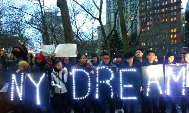 Demonstration following the failure of the NY DREAM Act in March.