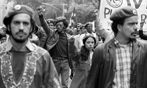 Members of the Young Lords marching in the Puerto Rican Parade in June 1970.