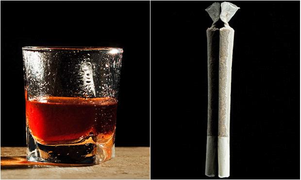 Alcohol and marijuana