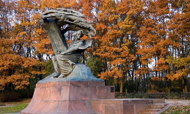 The Chopin statue at Lazienki Park in Warsaw, Poland. The Chopin statue at Lazienki Park in Warsaw, Poland.