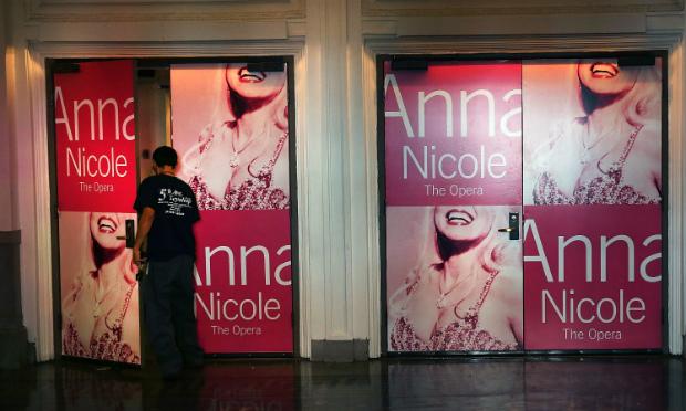 Advertising for New York City Opera's performance of 'Anna Nicole' is seen at BAM, before the company filed for bankruptcy Advertising for New York City Opera's performance of 'Anna Nicole' is seen at BAM, before the company filed for bankruptcy