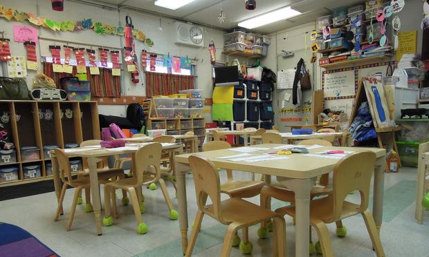 A pre-k classroom at P.S. 261 in Brooklyn