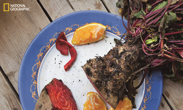 Raw Beetroot and Orange from Crete. Ann Gibbons investigates the diet of our ancestors in 'The Evolution of Diet' in the September issue of National Geographic magazine.
