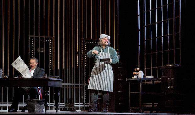 Danny Burstein as Frosch in Johann Strauss, Jr.'s 'Die Fledermaus' Danny Burstein as Frosch in Act 3 of Johann Strauss, Jr.'s 'Die Fledermaus'