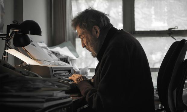Nat Hentoff in his office in Greenwich Village in 2010, as seen in the documentary The Pleasures of Being Out of Step