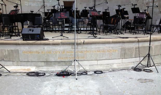 Naumburg Bandshell, with the new gilded inscription Naumburg Bandshell, with the new gilded inscription