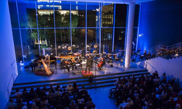 Conductor Matthias Pintscher leading the NY Phil at The Museum of Modern Art Conductor Matthias Pintscher leading the NY Phil at The Museum of Modern Art