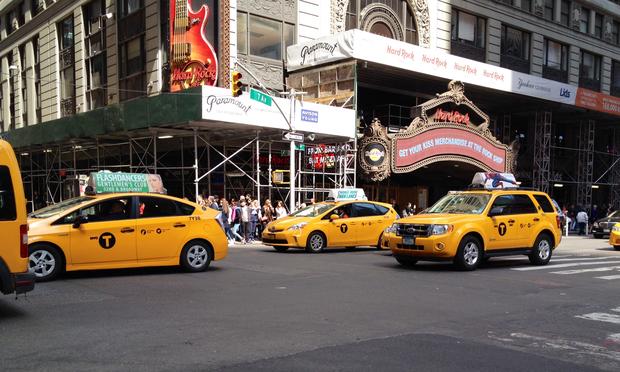 Taxis in Times Square