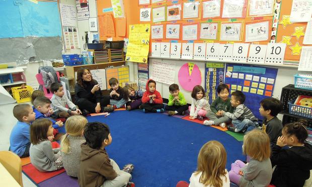 A pre-k class at P.S. 261 in Brooklyn