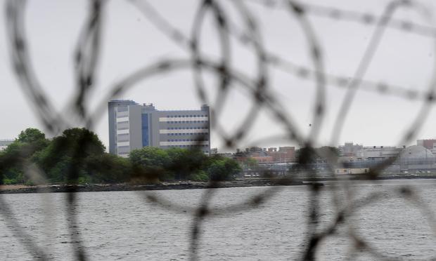A view of the buildings at Rikers Island.