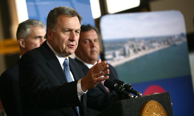 Port Authority Chairman David Samson at Newark International Airport announcing United Airlines adding routes in and out of Atlantic City Airport on Nov. 14, 2013