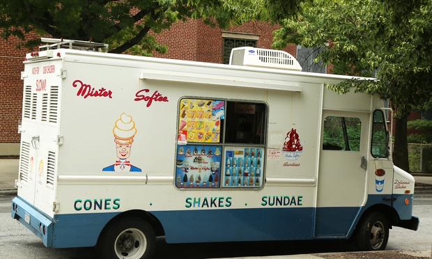 Mister Softee ice cream truck in Brooklyn, New York.