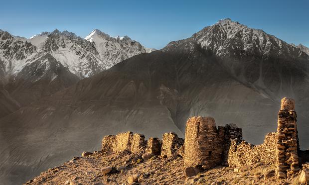The borderland between Tajikistan and Afghanistan. The borderland between Tajikistan and Afghanistan.