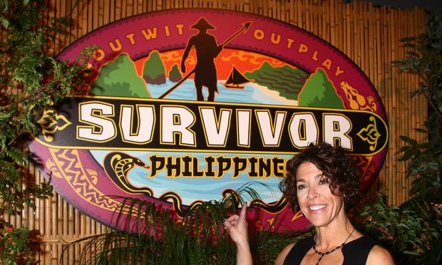 Denise Stapley posing for photos on the press line after winning 'Survivor: Philippines' reality show at CBS Television City on December 16, 2012, in Los Angeles, CA Denise Stapley posing for photos on the press line after winning 'Survivor: Philippines' reality show at CBS Television City on December 16, 2012, in Los Angeles, CA