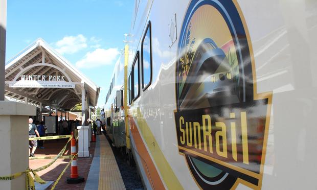 SunRail's new station in the city of Winter Park, Florida