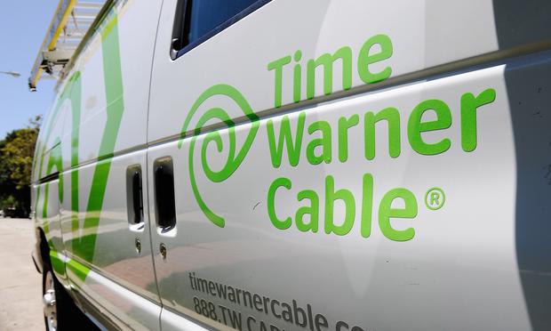 A Time Warner Cable van is parked on the street on August 3, 2011 in Los Angeles, California.