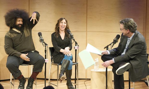 Reggie Watts and Janna Levin at The Greene Space, Main