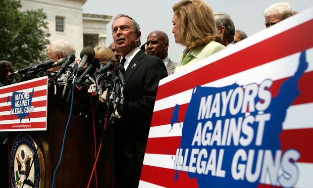 New York City Mayor Michael Bloomberg holds a news conference on gun control July 10, 2007 on Capitol Hill in Washington, DC.
