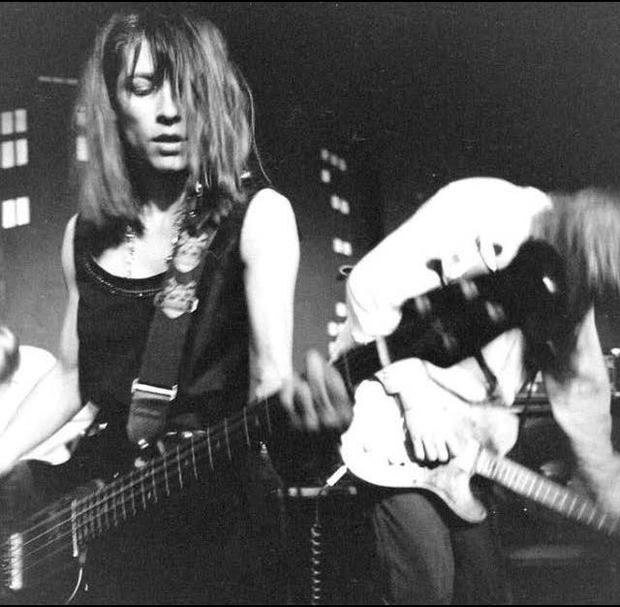 Kim Gordon, live in Austin, Texas in 1986.