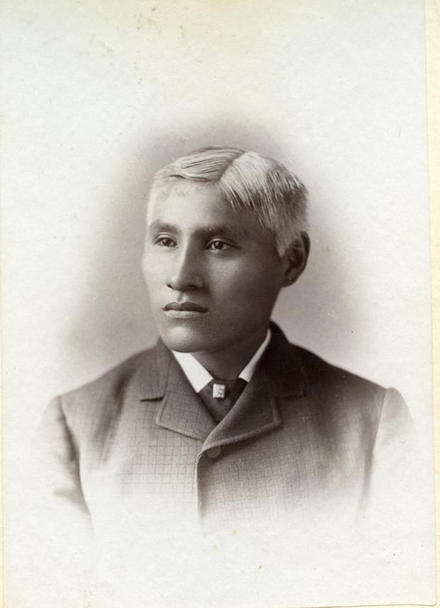 White Buffalo was a student at Carlisle from 1881 to 1884.  He had prematurely gray hair.