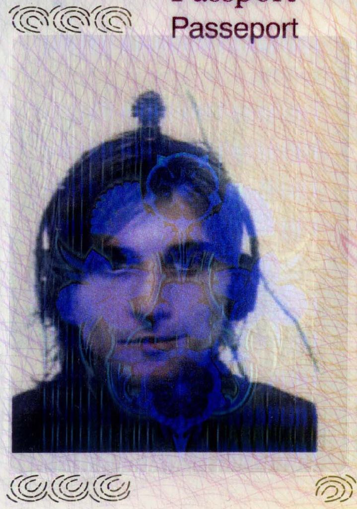 Neil Harbisson's passport photo